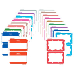 早教姓名幼兒不乾膠辦公名字公文自標籤文具校辦粘彩色兒童干膠貼