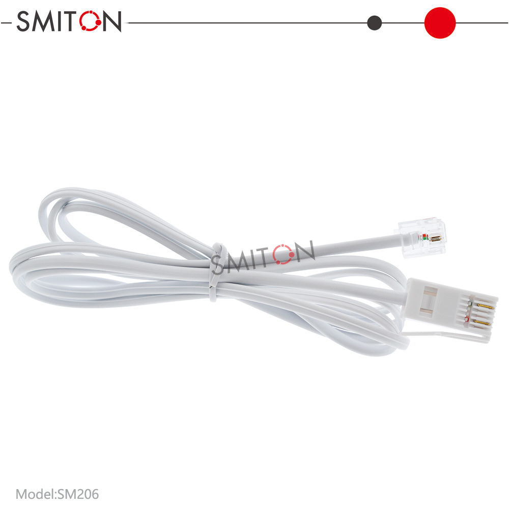 UK 电话线/英式电话线/英公转英母10米/6P2C UK带线转接头