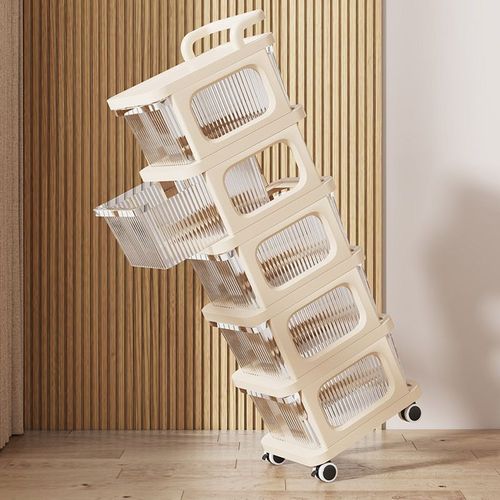 可移动小推车置物架多层玩具零食书本柜家用婴儿用品夹缝收纳架