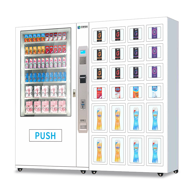 24H máquina expendedora de artículos para adultos escanear código de monedas máquina expendedora de cabecera de cuadrícula máquina expendedora de autoservicio fabricante fuente