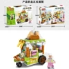8613-4 Street Snack Series-Fresh fruit juice car 184 granules [color box installation].