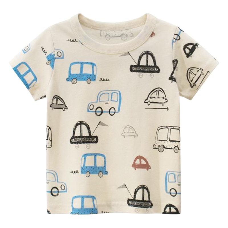 27kids marca ropa para niños niños 2024 verano Camiseta de manga corta para niños coreanos ropa de algodón para bebés