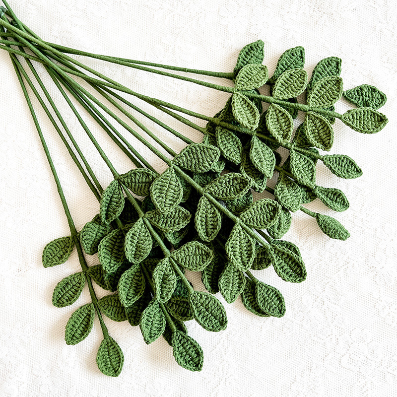 Gift handmade flower woven bouquet, simulated flower, olive leaf, finished single bouquet, versatile props for goddess gifts
