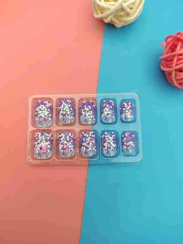 Children's nail glitter powder nail beauty piece sequin wear nail thick onion children's fake nail nail nail beauty piece manufacturer Children's nail glitter powder nail beauty piece sequin wear nail thick onion children's fake nail nail nail beauty piece manufacturer