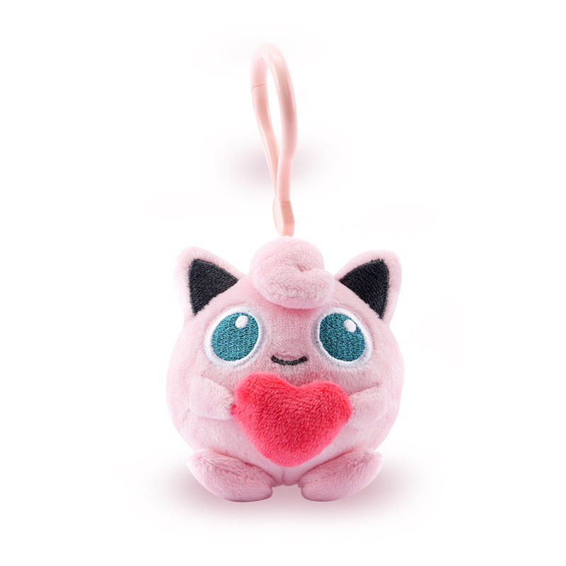 Colgante auténtico de pokemon, colgante de muñeco de Pikachu, juguete de peluche Eevee, mochila de pokemon, muñeco