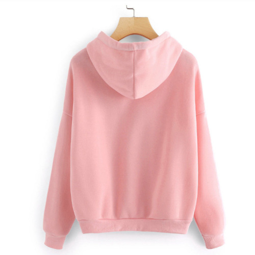 Women's 2025 Fashion Padded Warm Loose Hooded Sweatshirt with Print for Autumn and Winter