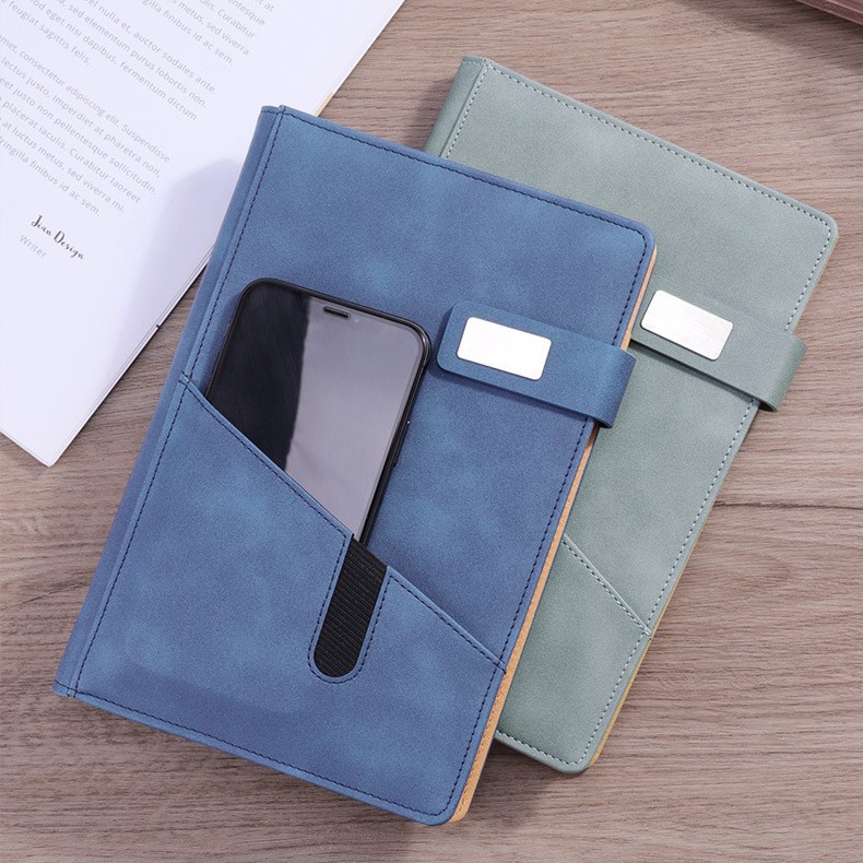 Cuaderno de negocios personalizado LOGO bolsillo de libro grueso botón magnético a5 reunión de oficina creativo cuaderno de notas papelería al por mayor