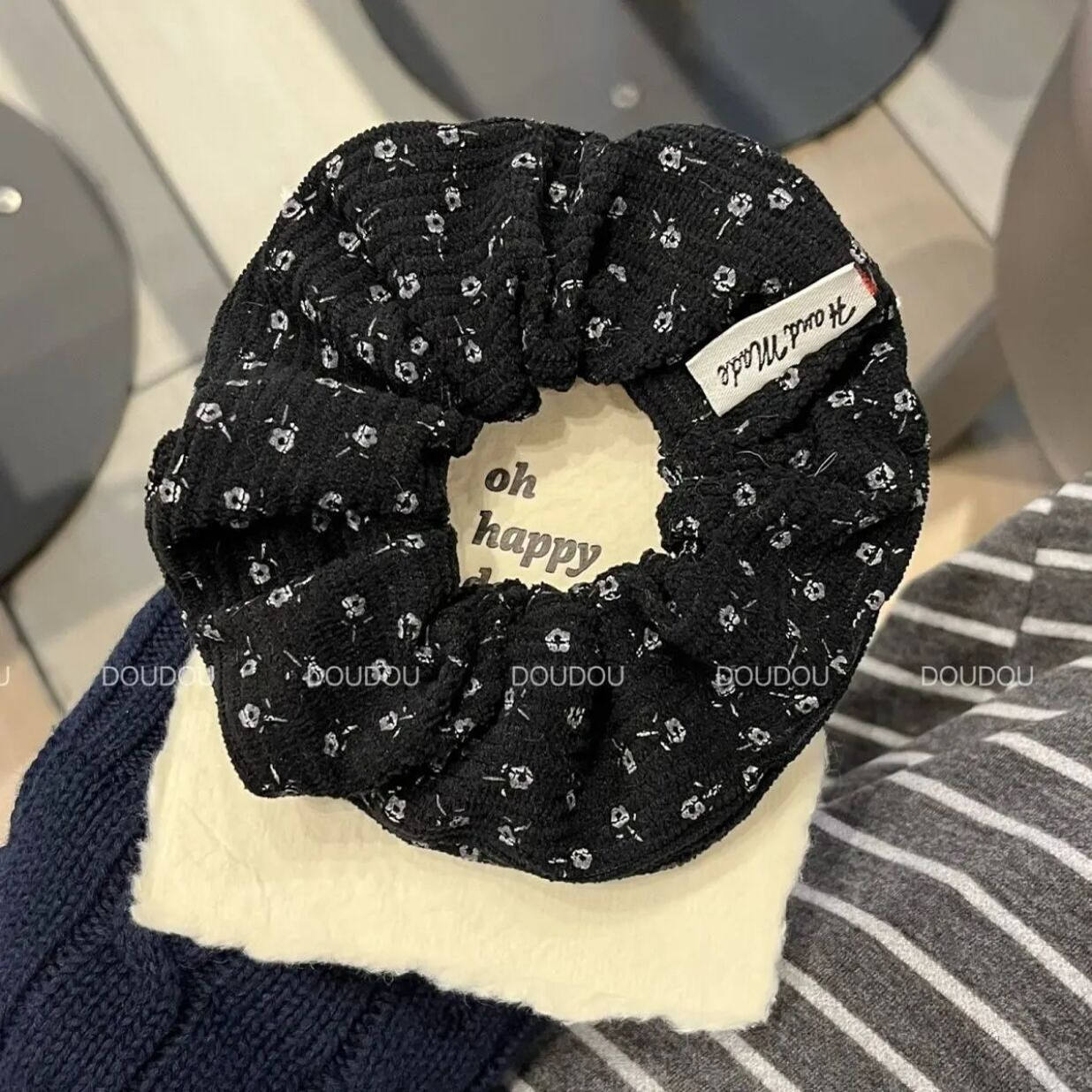 BM francés anillo de intestino grueso anillo de pelo de intestino grueso retro simple cuerda de pelo de tela de todo fósforo cuerda de pelo de salchicha grasa Internet celebridad accesorios para el cabello al por mayor