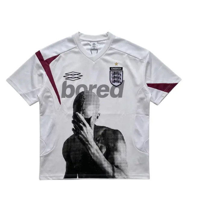 Frank Ocean x England Retro 2003/05 'Bored' Blonde Portrait Home Jersey White