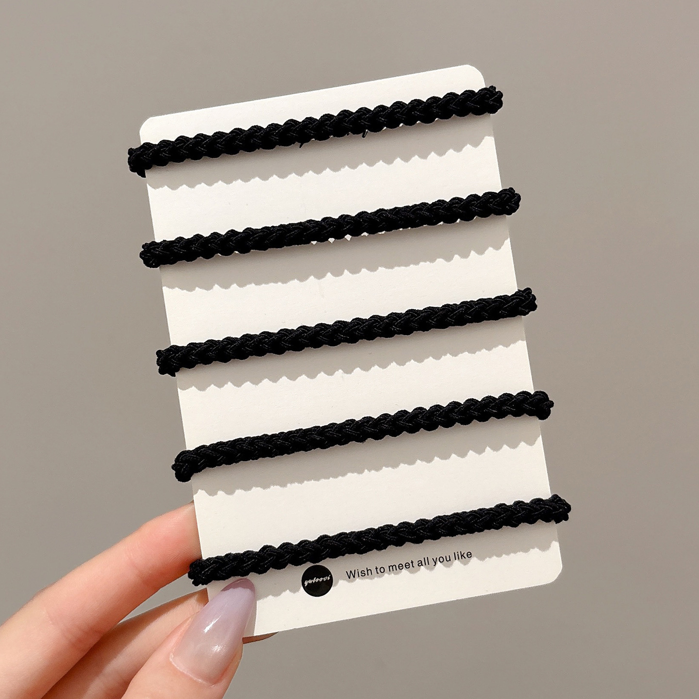 Cuerdas de cabeza de alta elasticidad duradera niñas delicadas anillo de cabello de alta calidad cuerdas de cabello de cola de caballo atadas de cabello correa cubierta de cuero