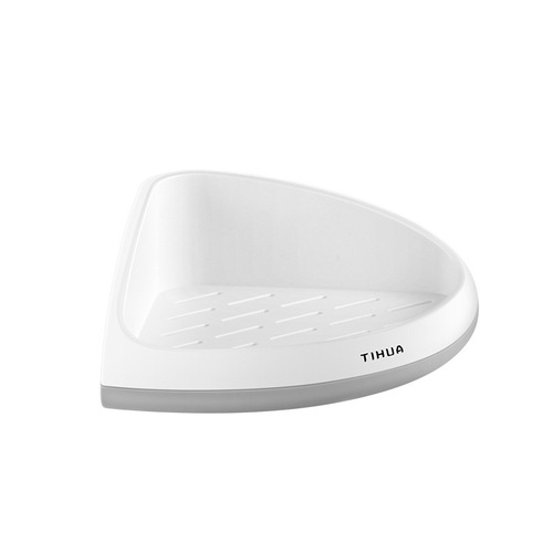 Bathroom triangle storage rack bathroom towel rack punch-free wall-mounted corner plastic storage rack drop shipping