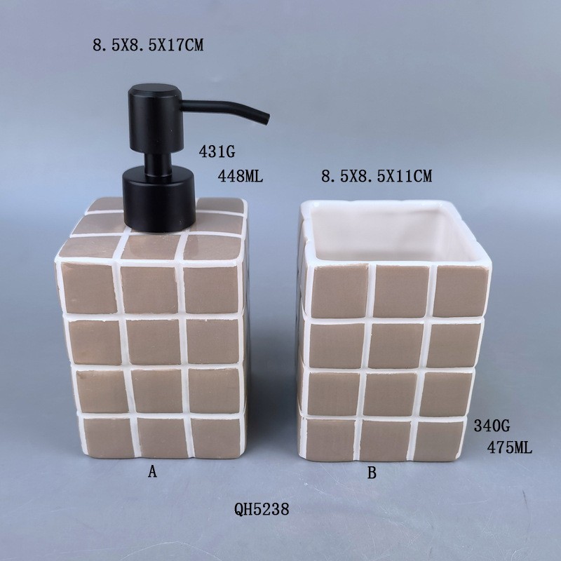 Juego de lavado de baño con forma de concha europea y americana transfronteriza Juego de baño de cuatro piezas de baño con caracol de cerámica creativa