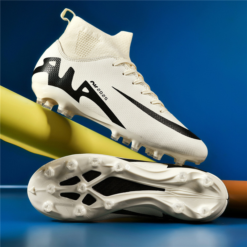 Cross-border thorn 15 high-top mandarin duck football shoes broken nails lawn AG long nails men's and women's children teenagers students training shoes