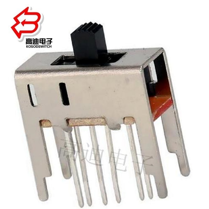 两档拨动开关6针/两段滑动开关双排6脚/两位拨码开关加高脚位