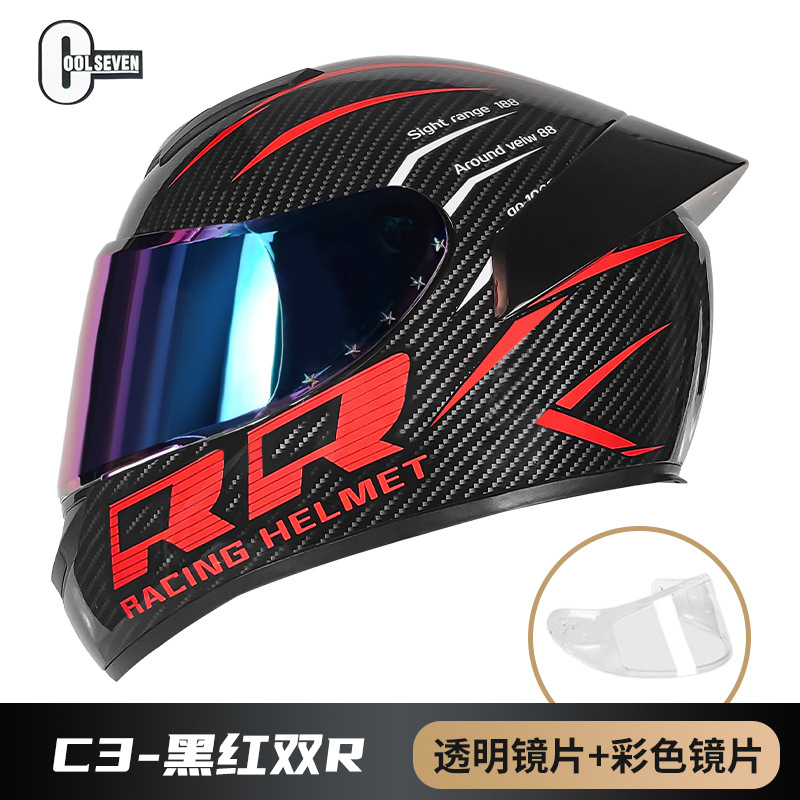 Punto de comercio exterior 3C certificado casco de motocicleta estándar nacional Clase A motocicleta casco completo casco de coche eléctrico Four Seasons fábrica