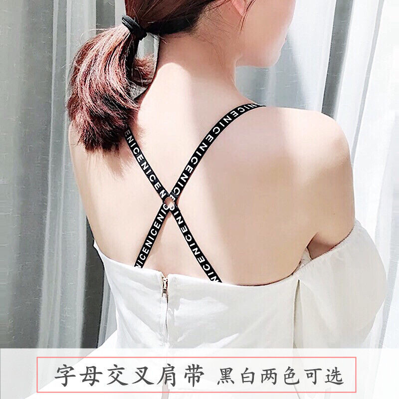 Beauty back shoulder strap letter cross bra strap invisible transparent non-slip bra strap bra strap shoulders halter neck sexy