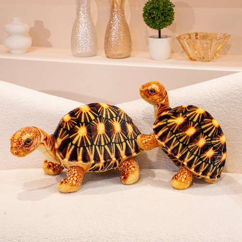 Cartoon simulation crawling animal turtle plush toy sea turtle Brazilian turtle doll children's comfort plush doll