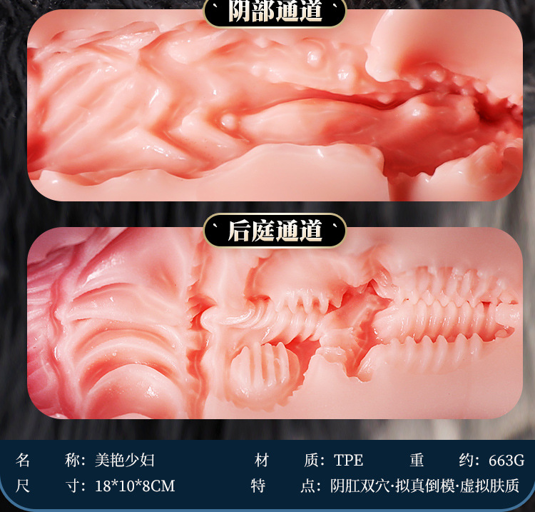 Jiuai Male Masturbator Half-Body Doll TPE Inverted Mold Manual Adult Toy — detail image 18