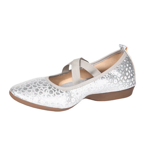 Manufacturer's new dance shoes, low-heeled dance shoes, women's square dance shoes, colorful dance shoes, shallow mouth single shoes, wholesale foreign trade