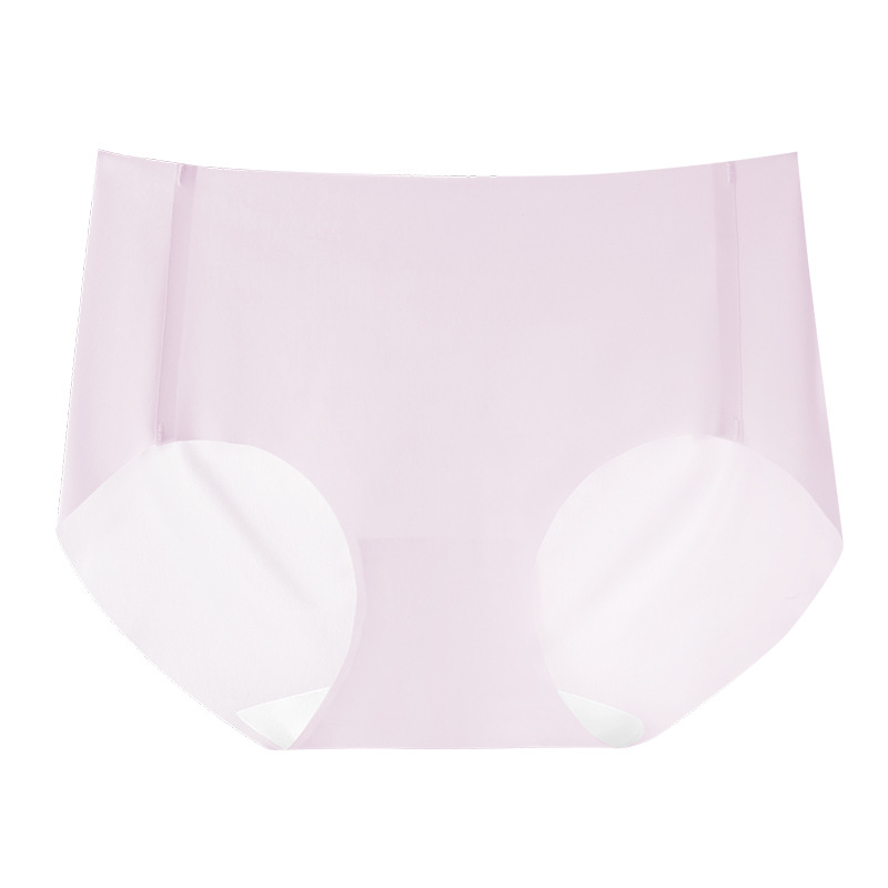 Estilo delgado de verano, sin costuras, antienrollables, sensación de frescor, seda de morera antibacteriana de grado 7A, cuidado, entrepierna inferior, ropa interior de yoga de fitness para mujer