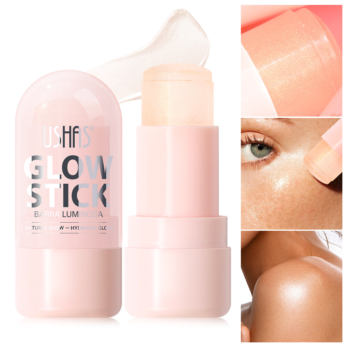 (caja de exhibición) USHAS maquillaje de belleza transfronterizo máscara labial humectante en stock de barra de resaltado UC135 al por mayor