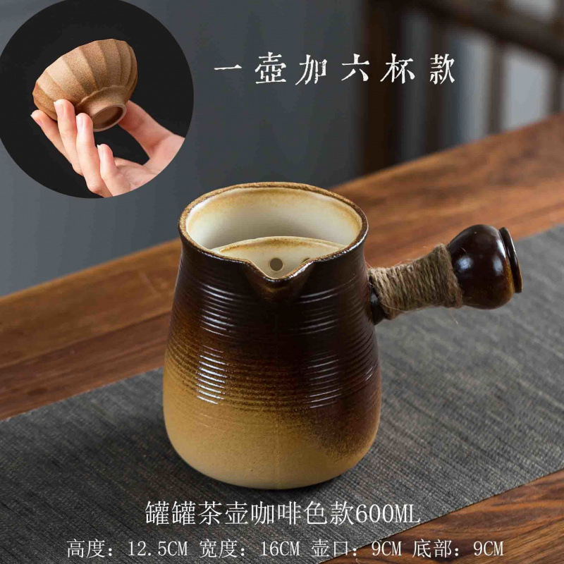 6개의 컵이 있는 캔과 냄비(4가지 스타일)