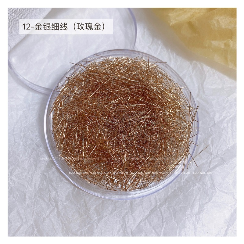 12-금 및 실버 가는 실 (로즈 골드)