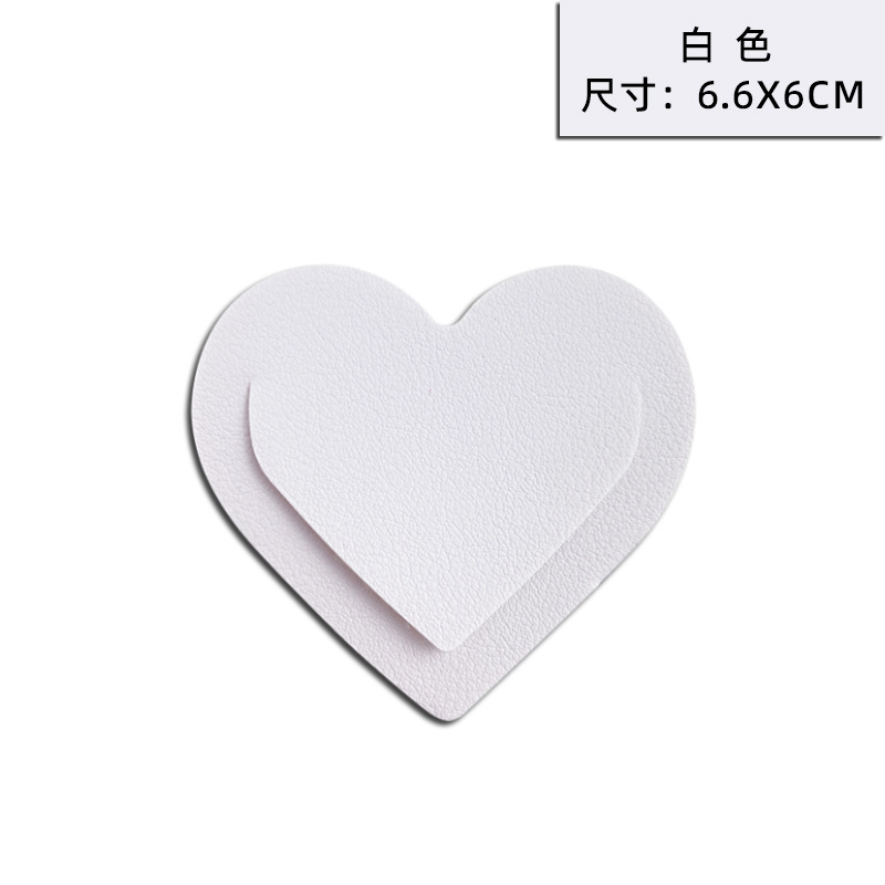 Cross-border en stock personalizable LOGO de cuero en forma de corazón marcador pegatinas amor marcador de cuero pu marcador pequeño lote al por mayor