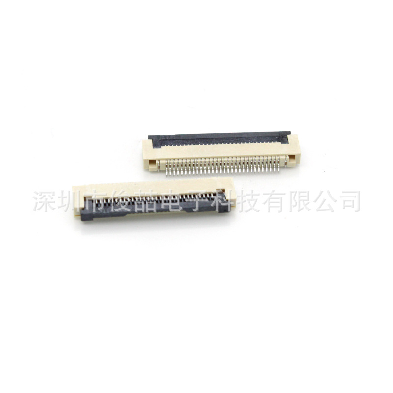 FFC/FPC连接器编带0.5间距4P-60P翻盖式下接触接插件连接排线接头