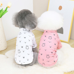 Pet clothes small dog T-shirt spring and summer new Teddy Schnauzer medium and small dog punk rabbit T-shirt wholesale dog clothes