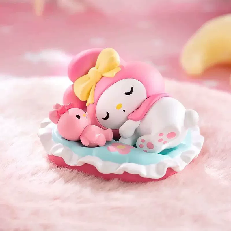 Настольная фигурка (Sanrio) Kurome, Melody и Cinnamon Dog — слепой бокс, спящие коллекционные фигурки