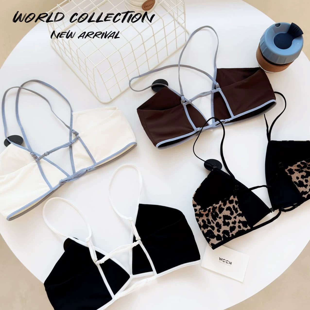Underwear от WCCN Design, набор, минималистичный бюстгальтер, американский стиль, красивая спина