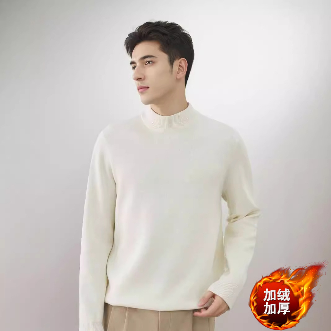 【Ploves】 456 Half of Sweater-White