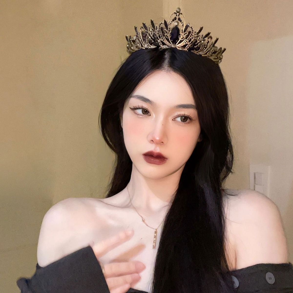 生日皇冠巴洛克高級感名媛女神派對王冠頭飾發箍拍照道具網紅禮物