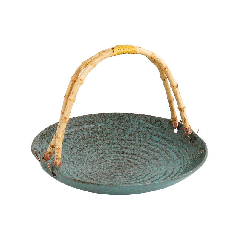 INS creativo japonés tazón de cerámica hogar plato ensalada tazón restaurante plato occidental retro personalizado horno vajilla