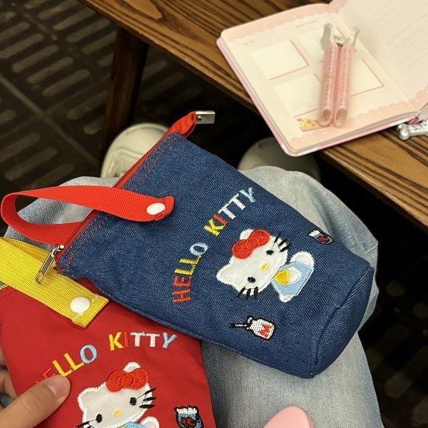 凯蒂猫手提水桶笔袋可爱文具袋手机包学生文具袋化妆收纳包韩版女|undefined