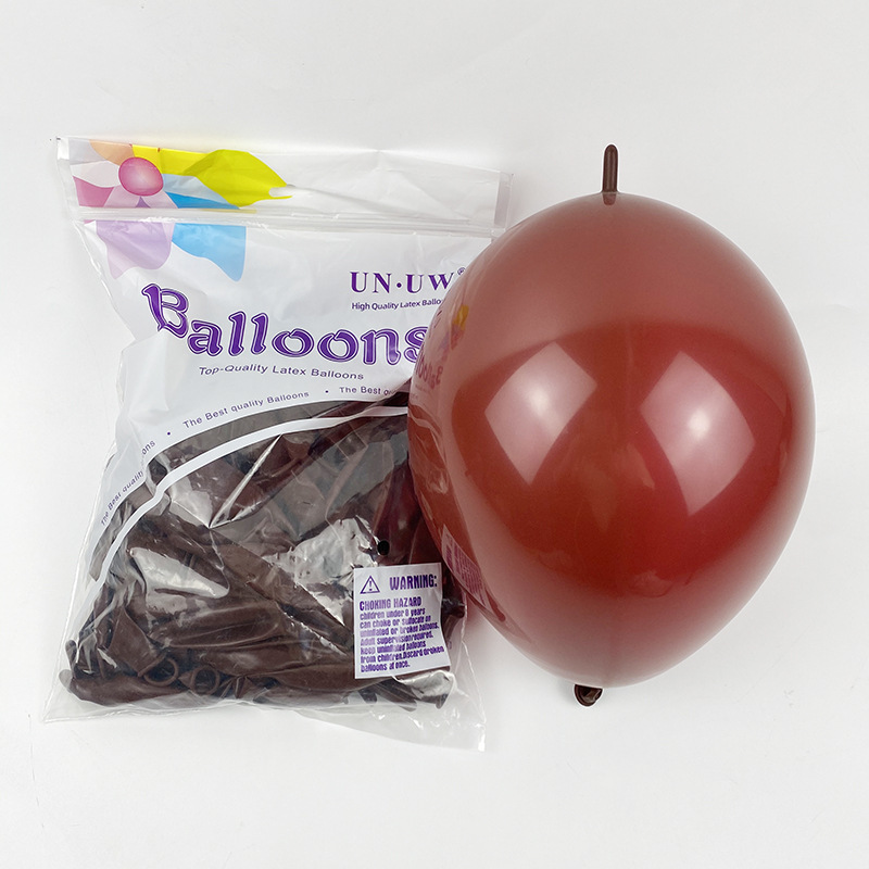 Globos con Cola de 10 Pulgadas para Fiestas, Color Sólido