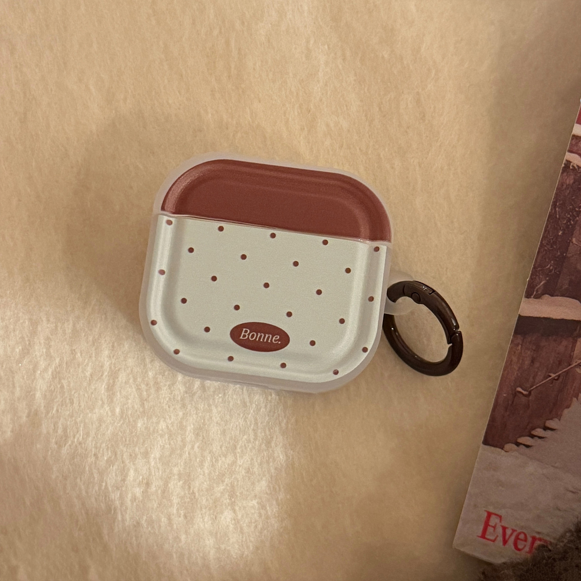 Ins Coreano punto de onda de colisión de color para airpods3 auriculares pro2 cubierta de protección 4 generación Bluetooth inalámbrico 1 colgante 3