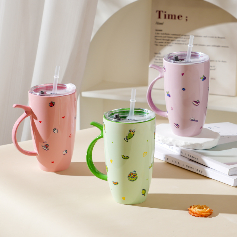 Autenticación Sanrio marca taza de cerámica encantadora taza de regalo para parejas de hombres y mujeres taza de agua de dibujos animados de gran capacidad