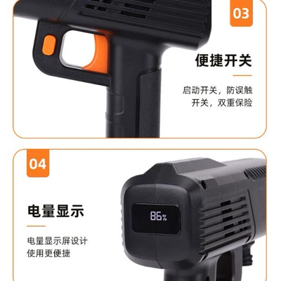 High pressure car wash water gun, Cross-border wireless lithium battery