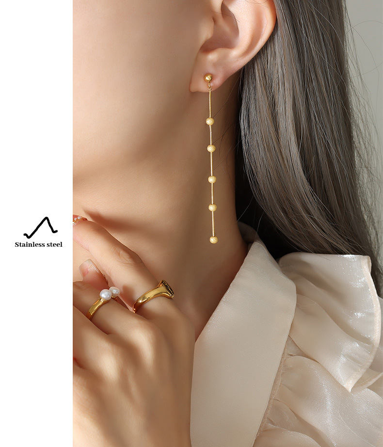 Elegant Geometric Titanium Steel Earrings Plating Stainless Steel Earrings