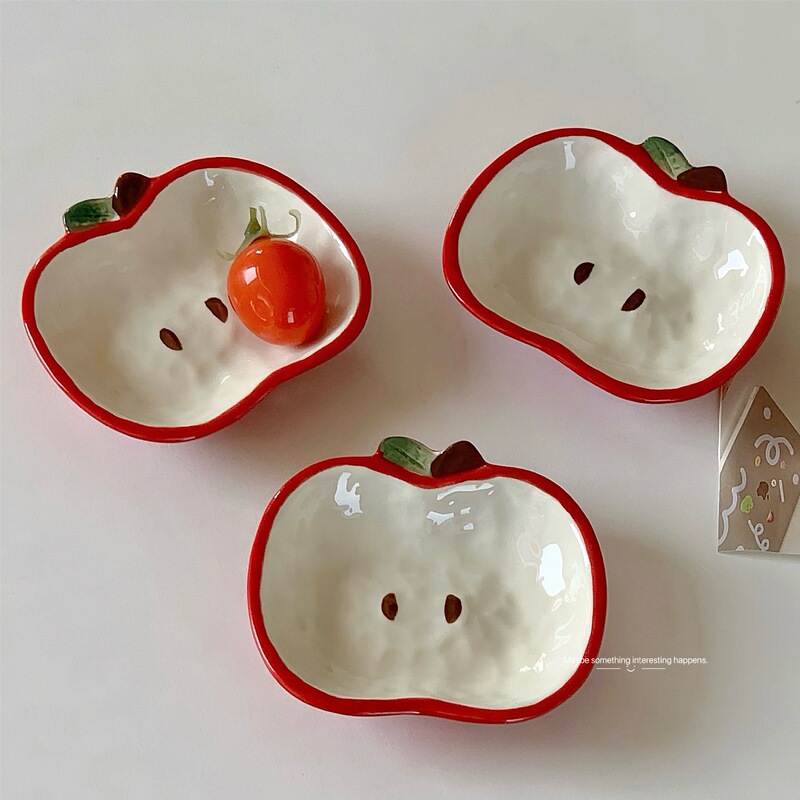 Internet Celebrity Cute Small Dishes Ins Style High Color Value Household 4-inch Dip Dish Household Flavor Dishes Vinegar Dishes Hot Pot Dish