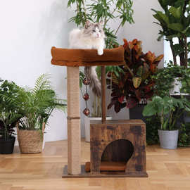 猫爬架猫窝一体四季猫树剑麻柱立式猫抓板耐磨不掉屑猫咪磨爪神器
