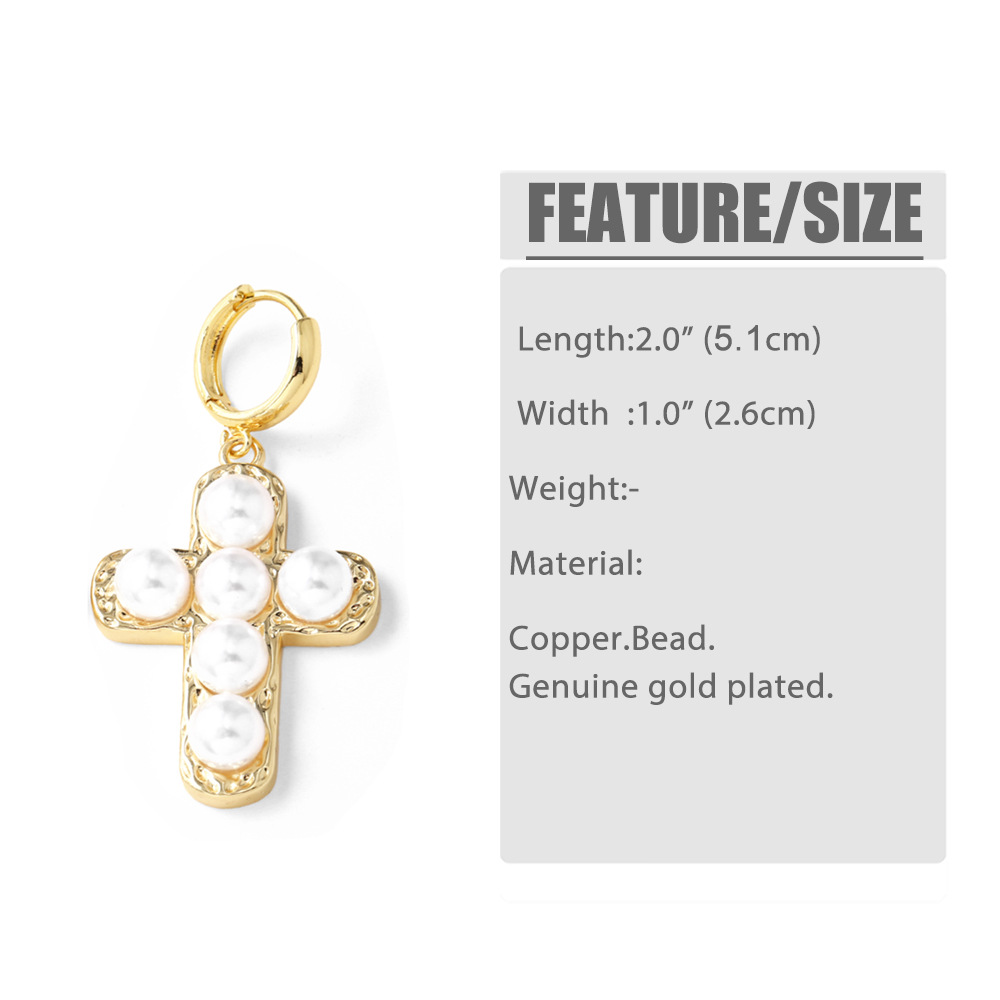 13g Weight Copper Ear Needle Material Pearl Inlay Material Charm Sleeper Hoop Earrings, Drop Earrings Classification 1 Pair Quantity 1 Pair Simple Style Heart Shape Inlay Copper Pearl Drop Earrings