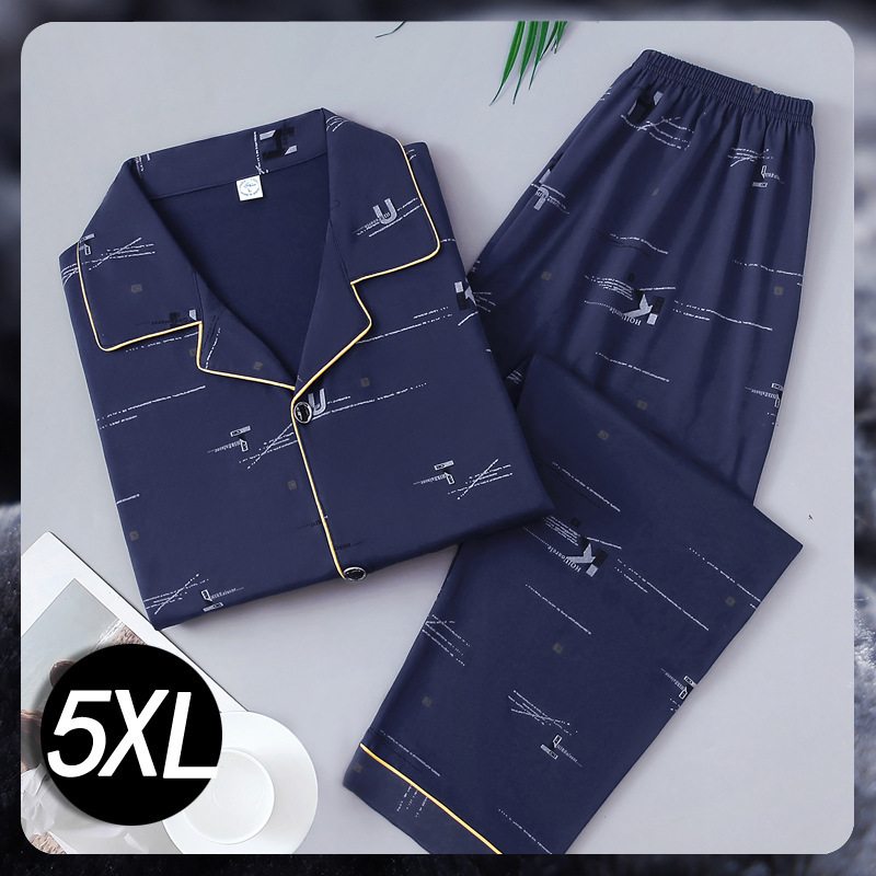 100% algodón de los hombres pijamas de primavera y otoño cardigan manga larga de mediana edad papá puede usar al aire libre desgaste del hogar traje de verano Delgado