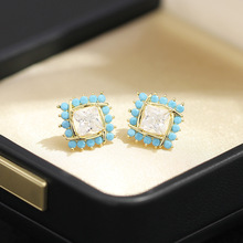 ��Ʒ�߼����{ɫ��ɫ�ʯ����ɫ���h���|�ٴ�С��925�yᘶ��Ů