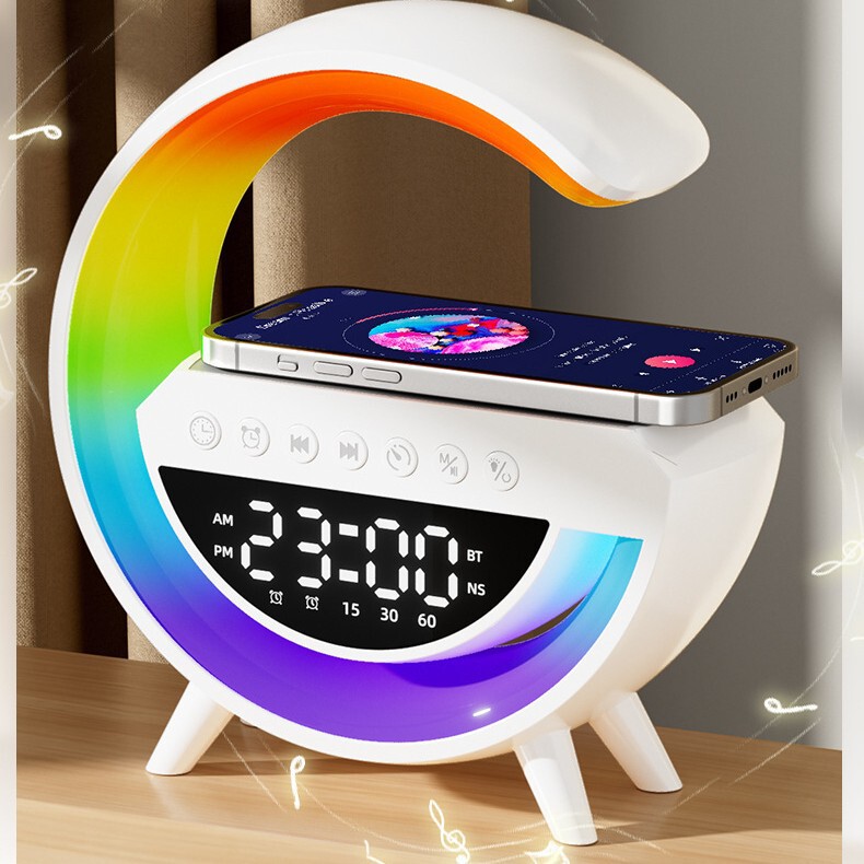 Mini3401 Mobile Phone Audio Bluetooth Small G3401 Wireless Charging Bluetooth Speaker Three-In-One Alarm Clock Ambient Light Mini3401 Mobile Phone Audio Bluetooth Small G3401 Wireless Charging Bluetooth Speaker Three-In-One Alarm Clock Ambient Light