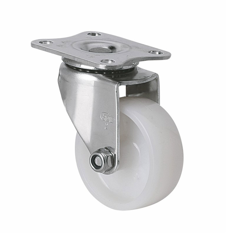 Rueda Pequeña de Acero Inoxidable 304 de 1.5 y 2 Pulgadas S26-23 de Nylon PA con Freno para Industria Médica