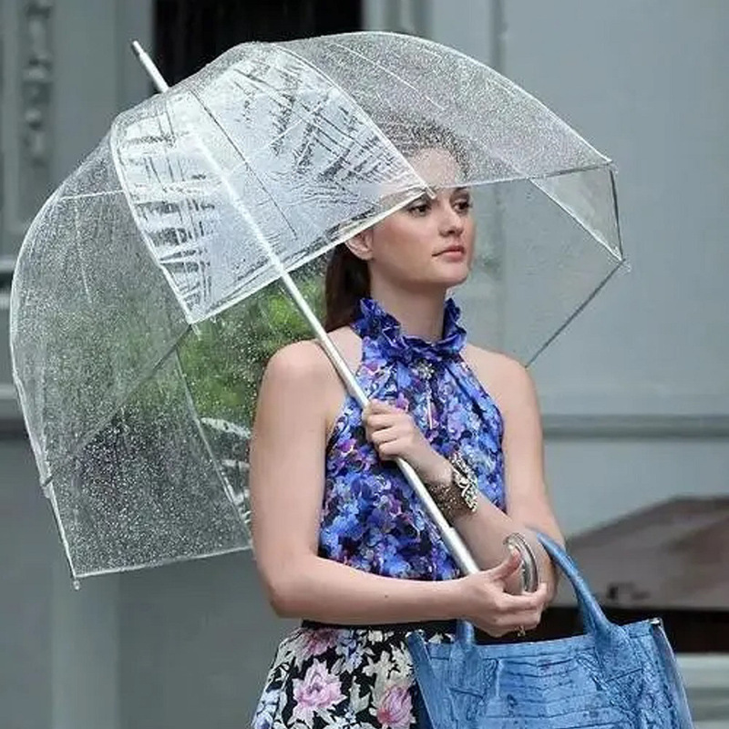 No pattern bubble umbrella plastic transparent umbrella manual open aluminum alloy rod umbrella foreign trade manufacturers spot wholesale