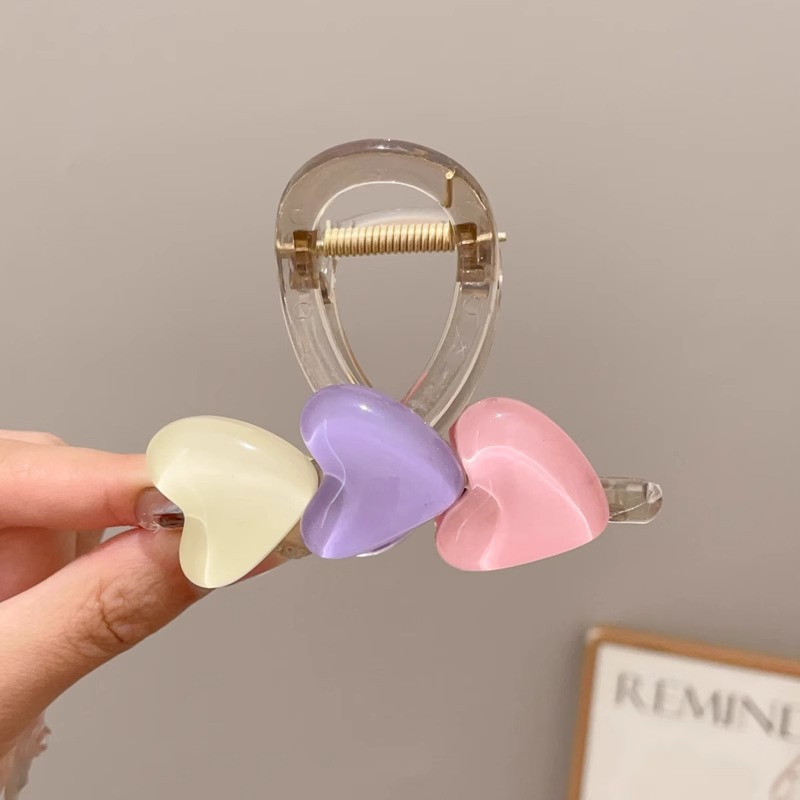 Clip de captura de acrílico 2025 nuevo clip de tiburón simple grande de alta gama, horquilla de pelo en la parte posterior de la cabeza, tocado de verano